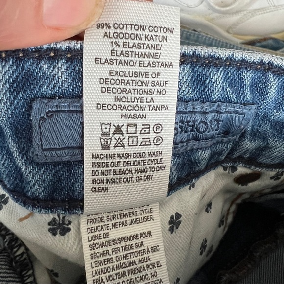 Lucky Brand Pin High Rise Raw Frayed Hem Jean Shorts - Picture 5 of 5